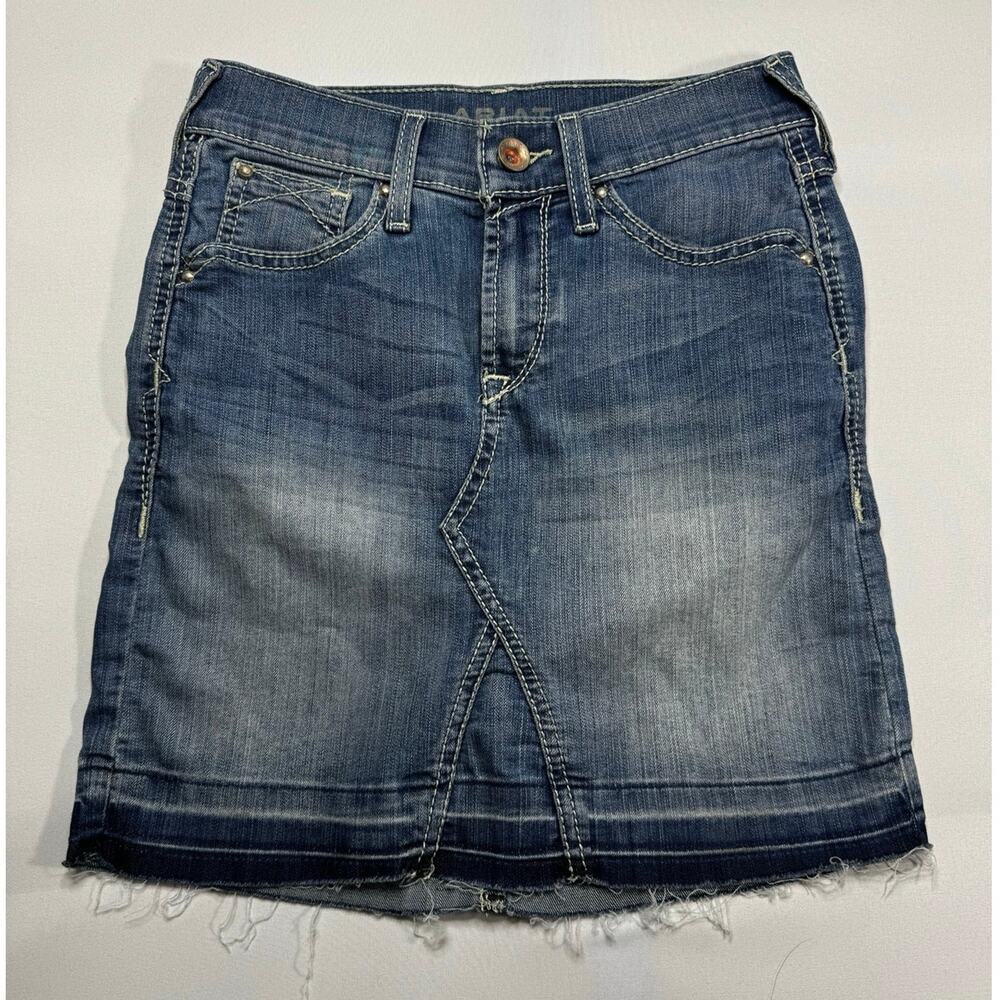 Ariat Denim Women's Deconstructed Blue Denim Skirt - Size 25R (26)